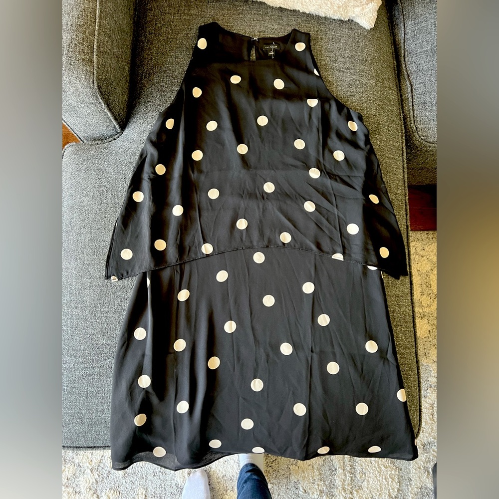 Black & white polka dot dress